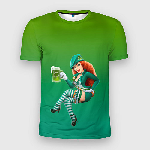 Мужская спорт-футболка Девушка вечеринка на Патрика / 3D-принт – фото 1