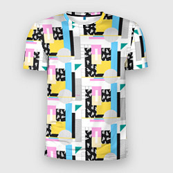 Мужская спорт-футболка Memphis style geometry