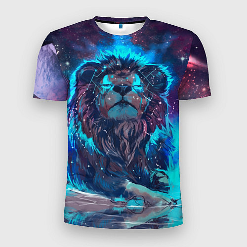 Мужская спорт-футболка Galaxy Lion / 3D-принт – фото 1