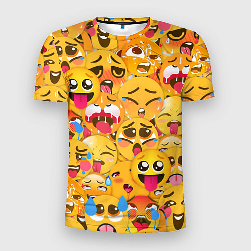 Мужская спорт-футболка AHEGAO EMOJI / 3D-принт – фото 1
