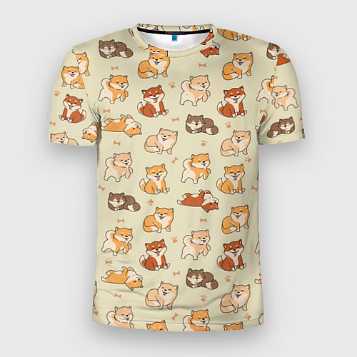 Мужская спорт-футболка Шиба-Ину / 3D-принт – фото 1