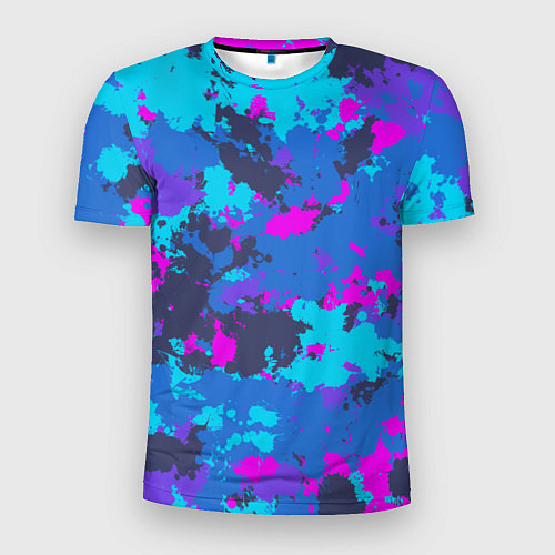 Мужская спорт-футболка Неоновые краски / 3D-принт – фото 1