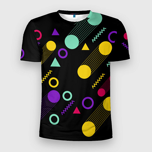 Мужская спорт-футболка Круги и Треугольники / 3D-принт – фото 1