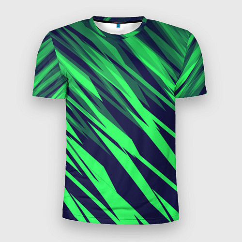 Мужская спорт-футболка Абстрактный дизайн ,,Зелень / 3D-принт – фото 1