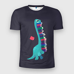 Мужская спорт-футболка Book Dinosaur