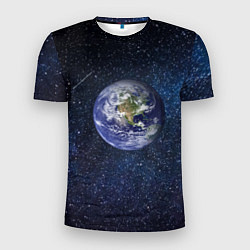 Мужская спорт-футболка Земля в космосе