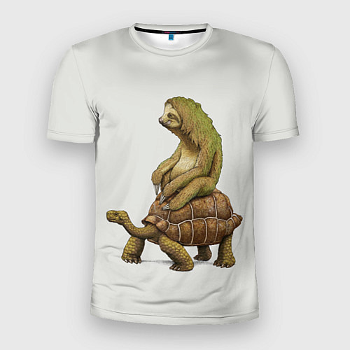 Мужская спорт-футболка Тише едешь А впрочем / 3D-принт – фото 1