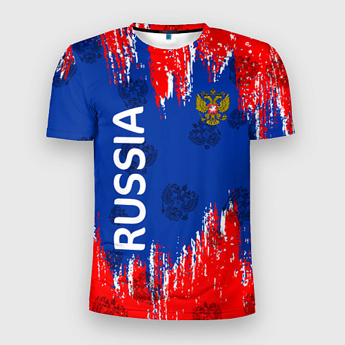 Мужская спорт-футболка RUSSIA / 3D-принт – фото 1