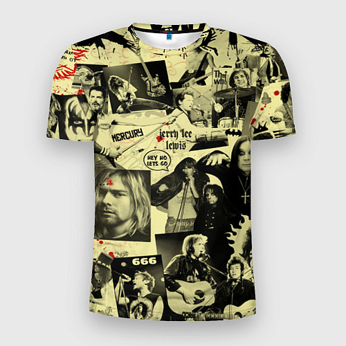 Мужская спорт-футболка РОК КУМИРЫ / 3D-принт – фото 1