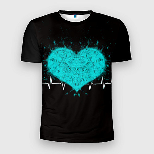 Мужская спорт-футболка Стук сердца / 3D-принт – фото 1