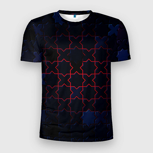 Мужская спорт-футболка Геометрический вальс / 3D-принт – фото 1