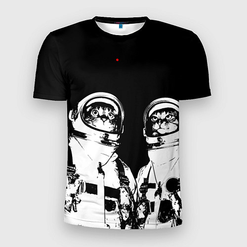 Мужская спорт-футболка Коты Космонавты / 3D-принт – фото 1