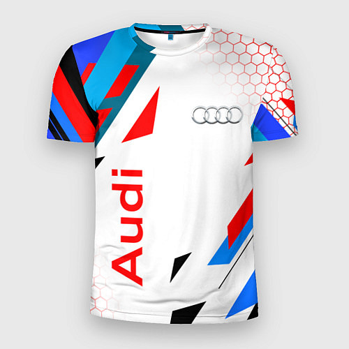 Мужская спорт-футболка AUDI АУДИ SPORT / 3D-принт – фото 1