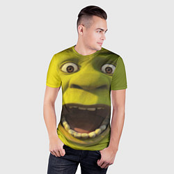 Футболка спортивная мужская Shrek is Yelling, цвет: 3D-принт — фото 2