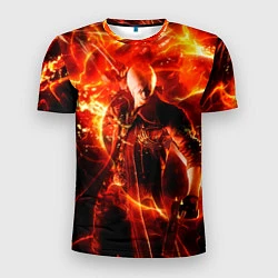 Мужская спорт-футболка Данте в огне