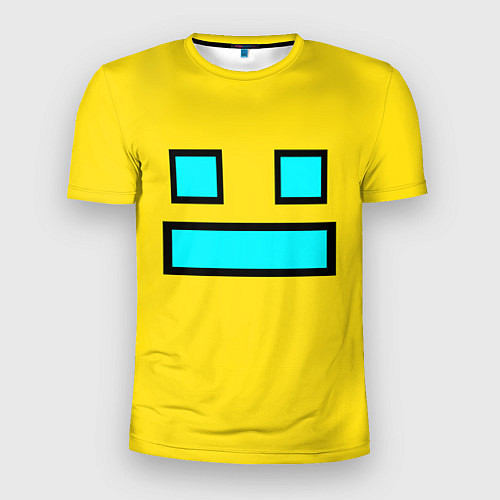 Мужская спорт-футболка Geometry Dash Smile / 3D-принт – фото 1