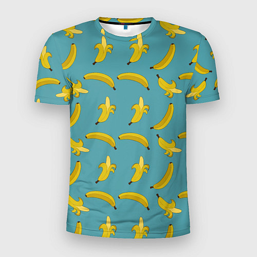 Мужская спорт-футболка Бананы Мятная / 3D-принт – фото 1