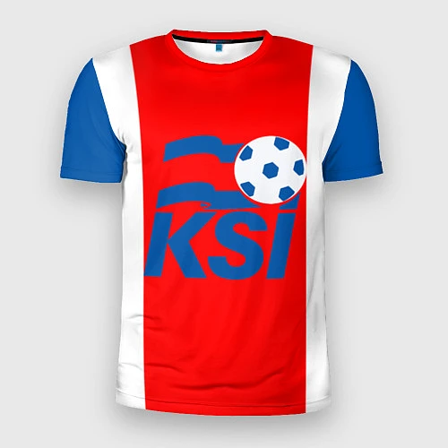 Мужская спорт-футболка Сборная Исландии / 3D-принт – фото 1