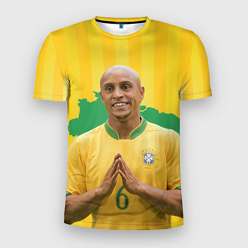Мужская спорт-футболка Роберто Карлос Бразилия / 3D-принт – фото 1
