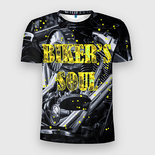Мужская спорт-футболка Bikers Soul Душа байкера / 3D-принт – фото 1