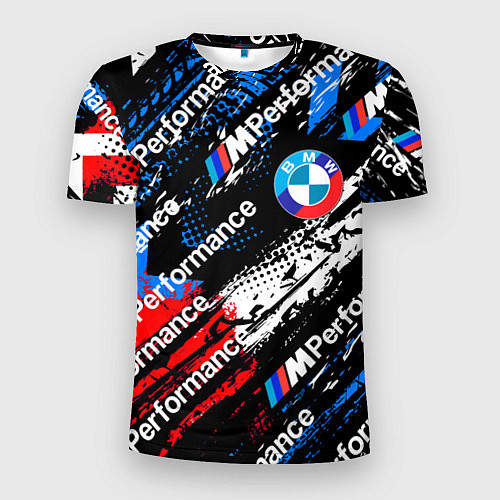 Мужская спорт-футболка BMW M PERFORMANCE БМВ ГРАНЖ / 3D-принт – фото 1