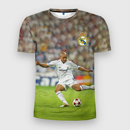 Мужская спорт-футболка Роберто Карлос Реал / 3D-принт – фото 1