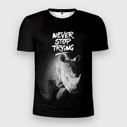 Мужская спорт-футболка Nnever stop trying