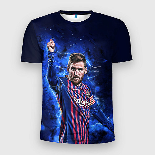 Мужская спорт-футболка Lionel Messi Barcelona 10 / 3D-принт – фото 1