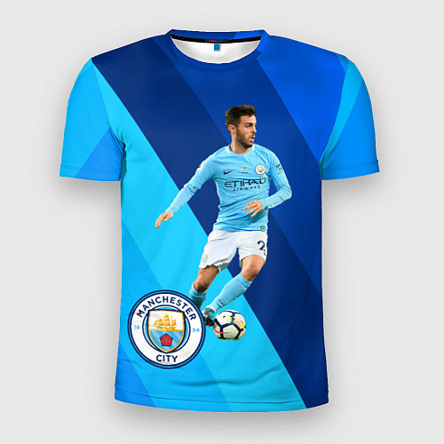 Мужская спорт-футболка Бернарду Силва Манчестер Сити / 3D-принт – фото 1
