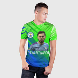 Футболка спортивная мужская Бернарду Силва Манчестер Сити, цвет: 3D-принт — фото 2