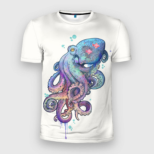Мужская спорт-футболка Осьминог яркий / 3D-принт – фото 1