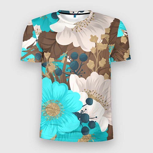 Мужская спорт-футболка Красивые цвеТы / 3D-принт – фото 1