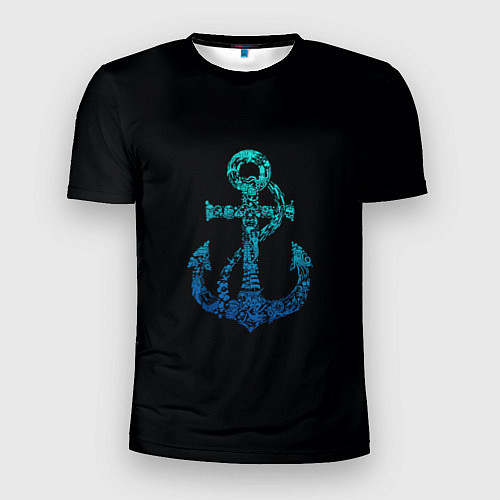 Мужская спорт-футболка Navy Anchor / 3D-принт – фото 1