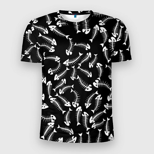 Мужская спорт-футболка Fishbones / 3D-принт – фото 1
