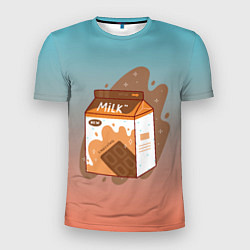 Мужская спорт-футболка Шоколадное молоко в коробке