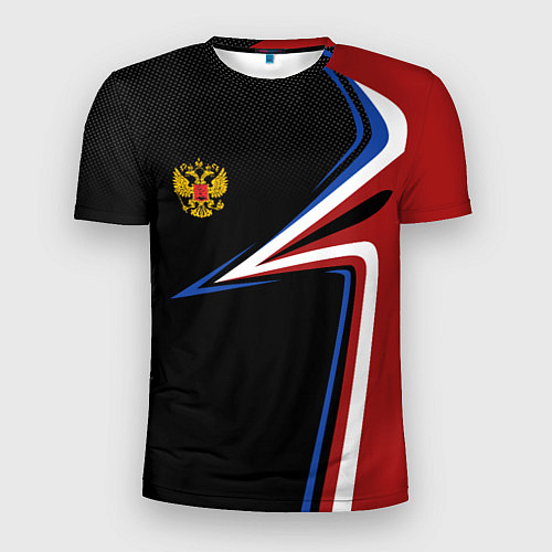 Мужская спорт-футболка РОССИЯ RUSSIA UNIFORM / 3D-принт – фото 1