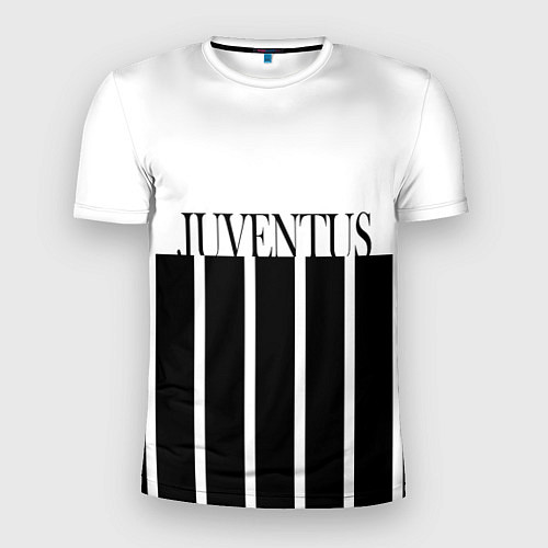 Мужская спорт-футболка Juventus Tee Black and White 202122 / 3D-принт – фото 1