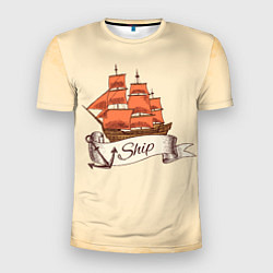 Мужская спорт-футболка Корабль Ship