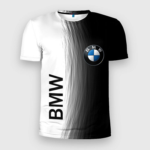 Мужская спорт-футболка Black and White BMW / 3D-принт – фото 1