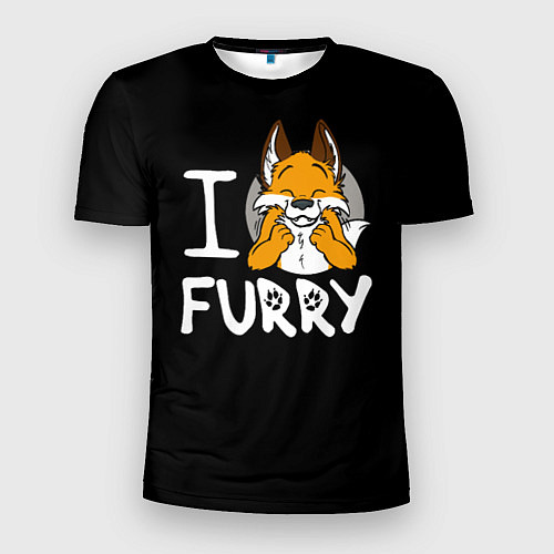 Мужская спорт-футболка I love furry / 3D-принт – фото 1