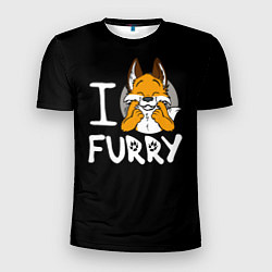 Мужская спорт-футболка I love furry