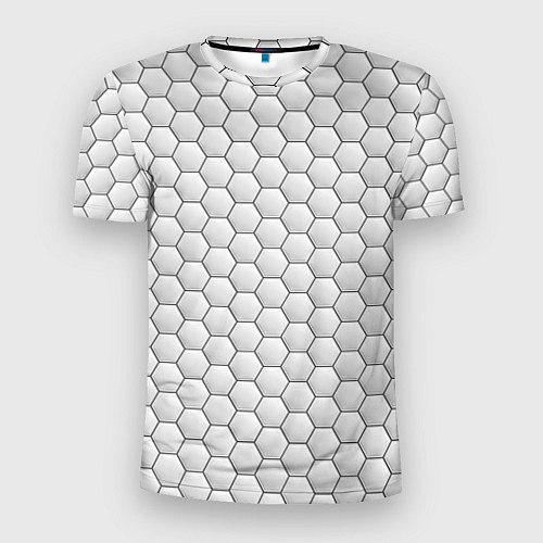 Мужская спорт-футболка Белая броня на тёмном фоне / 3D-принт – фото 1