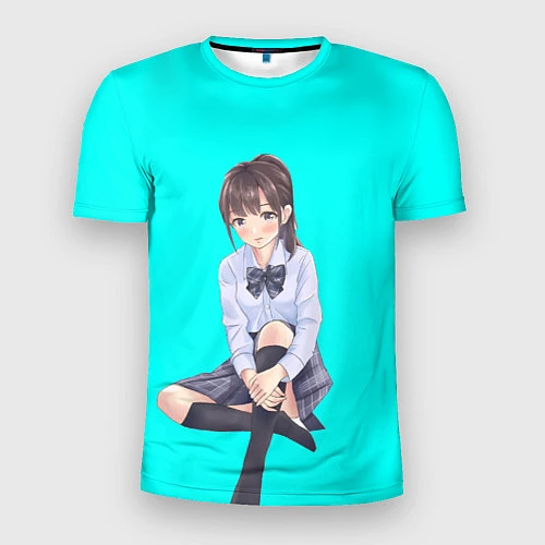 Мужская спорт-футболка Anime girl / 3D-принт – фото 1