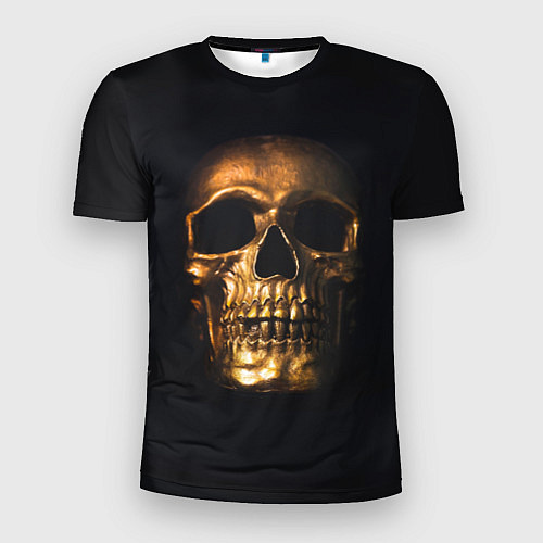 Мужская спорт-футболка Golden Skull / 3D-принт – фото 1