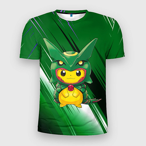 Мужская спорт-футболка Пикачу - дракон / 3D-принт – фото 1