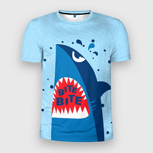 Мужская спорт-футболка Акула bite / 3D-принт – фото 1