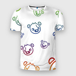 Мужская спорт-футболка White Colorful Bear