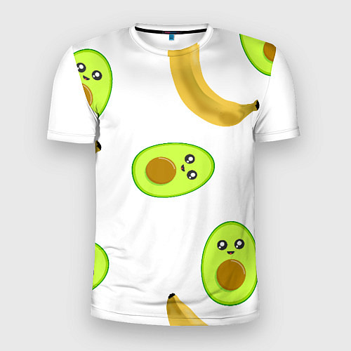 Мужская спорт-футболка Банан и Авокадо / 3D-принт – фото 1