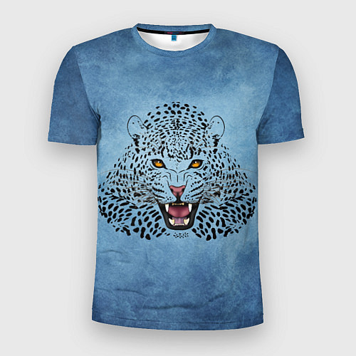 Мужская спорт-футболка Леопард / 3D-принт – фото 1