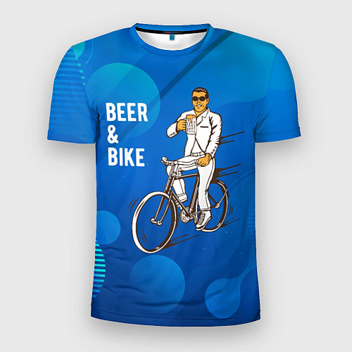 Мужская спорт-футболка Велосипед и пиво / 3D-принт – фото 1